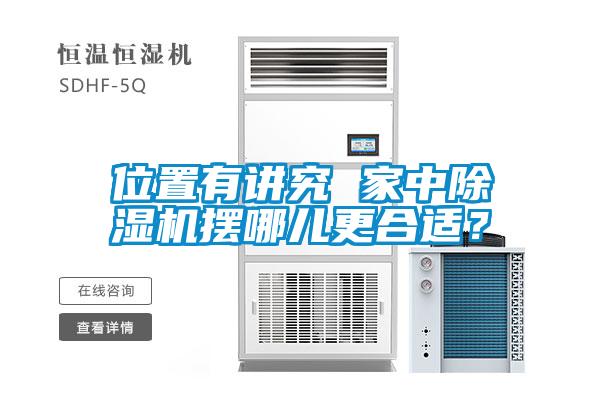位置有講究 家中除濕機擺哪兒更合適?