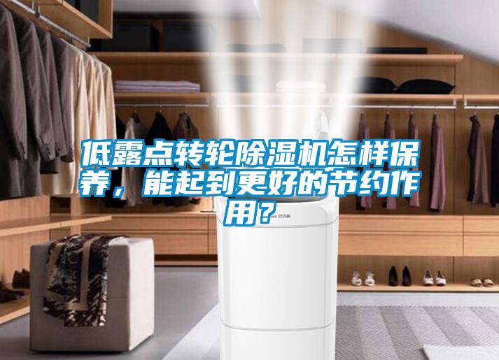 低露點(diǎn)轉(zhuǎn)輪除濕機(jī)怎樣保養(yǎng)，能起到更好的節(jié)約作用？