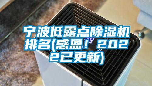 寧波低露點(diǎn)除濕機(jī)排名(感恩！2022已更新)