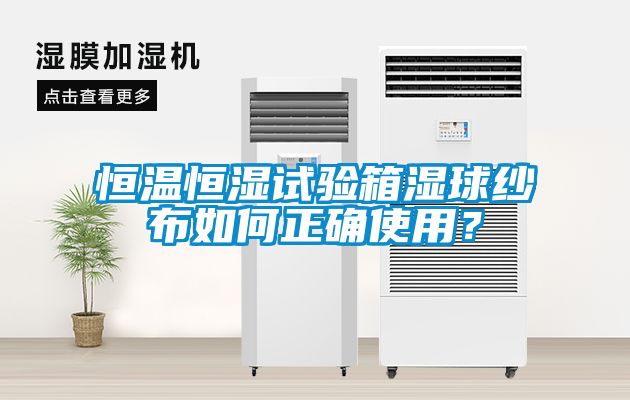 恒溫恒濕試驗箱濕球紗布如何正確使用？